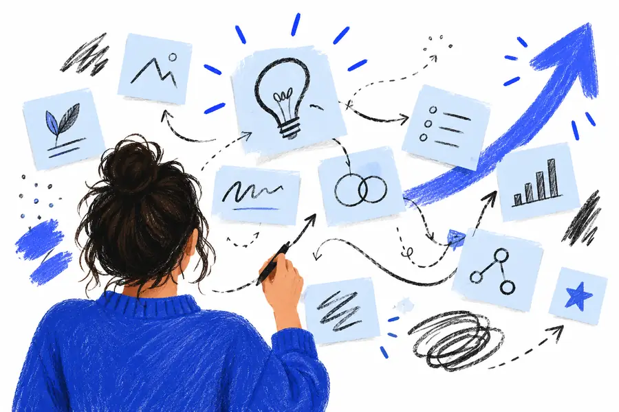 A rough content idea represented by a Taplio free-tools page visual