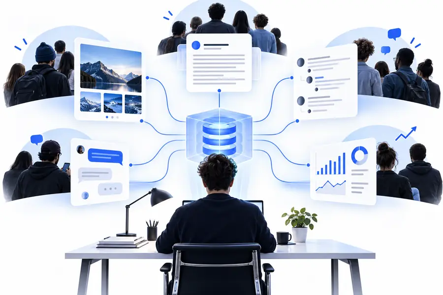 Content planning workspace for LinkedIn and related channels